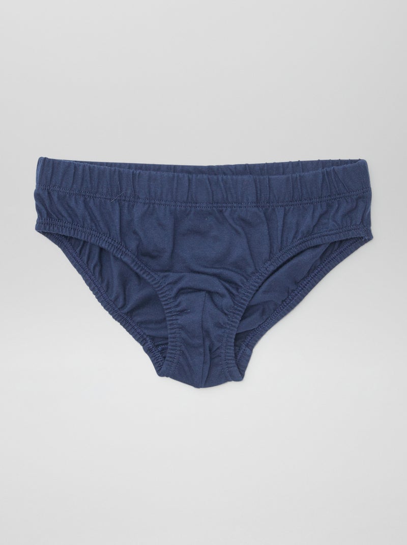 Lot de 7 slips à imprimés BLEU - Kiabi