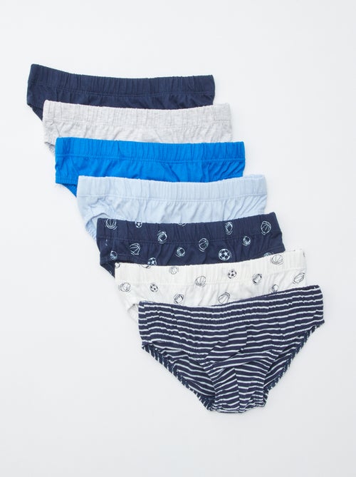 Lot de 7 slips à imprimés - Kiabi