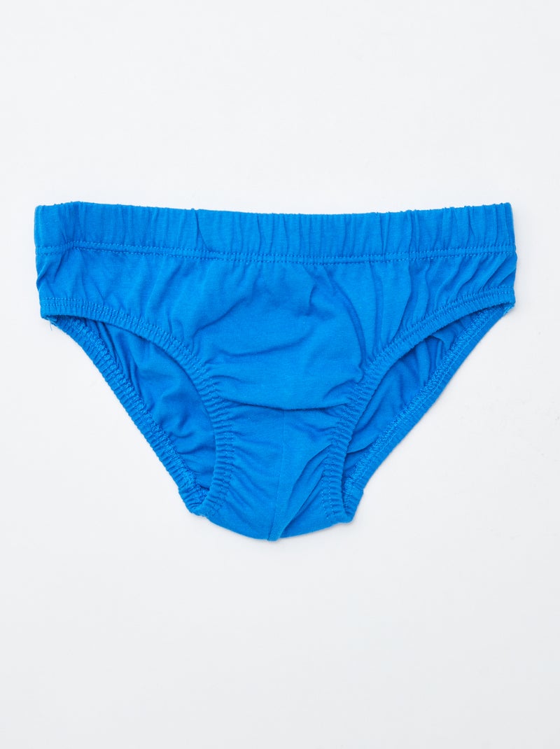 Lot de 7 slips à imprimés Bleu - Kiabi