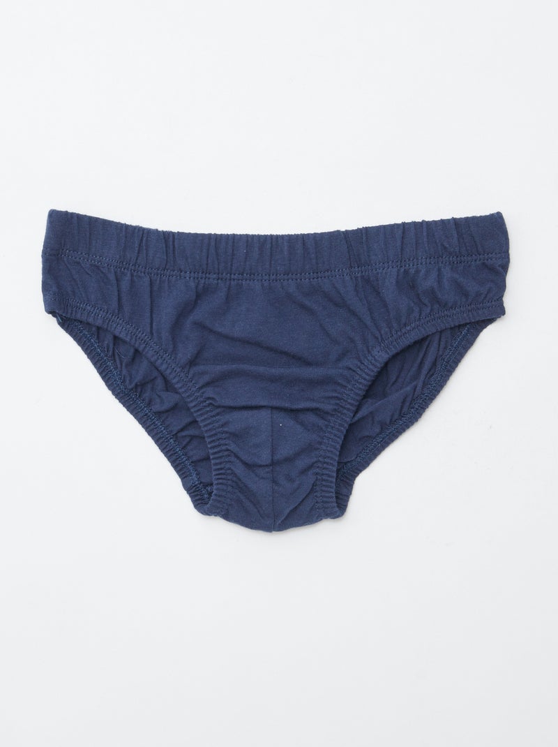 Lot de 7 slips à imprimés Bleu - Kiabi