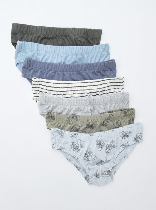 Lot de 7 slips à imprimés - Kiabi
