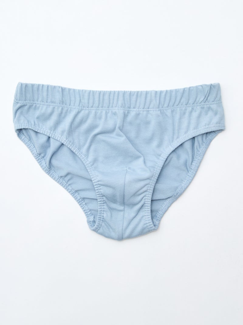 Lot de 7 slips à imprimés Gris - Kiabi