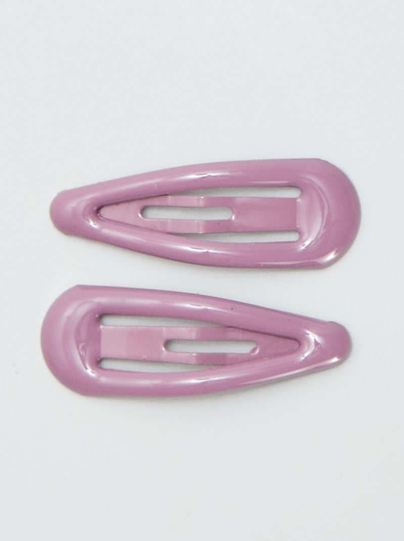 Lot de 8 mini pinces clic clac Rose - Kiabi