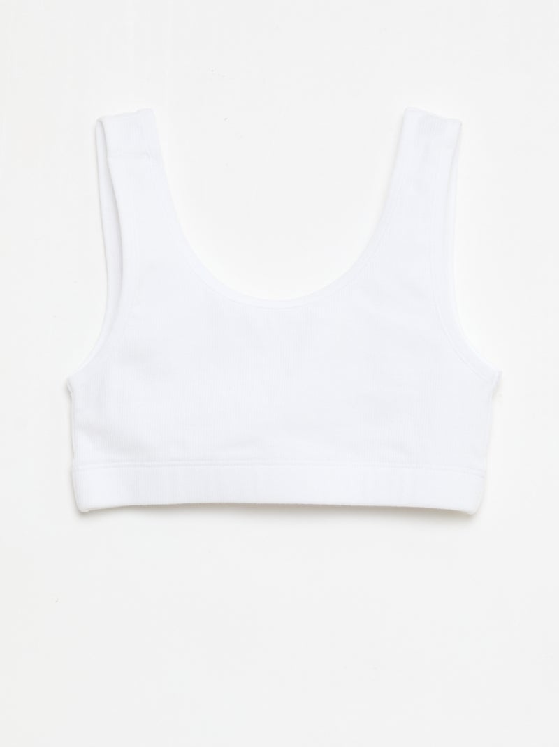 Lot de brassière en maille côtelée Noir - Kiabi