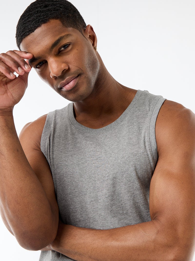 Lot de débardeur en maille jersey - 2 pièces Gris - Kiabi