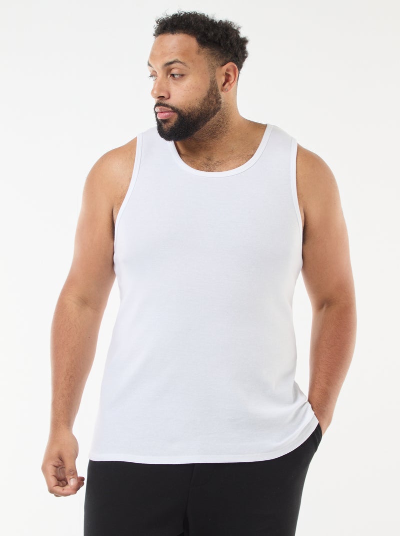 Lot de débardeur en maille jersey Blanc - Kiabi
