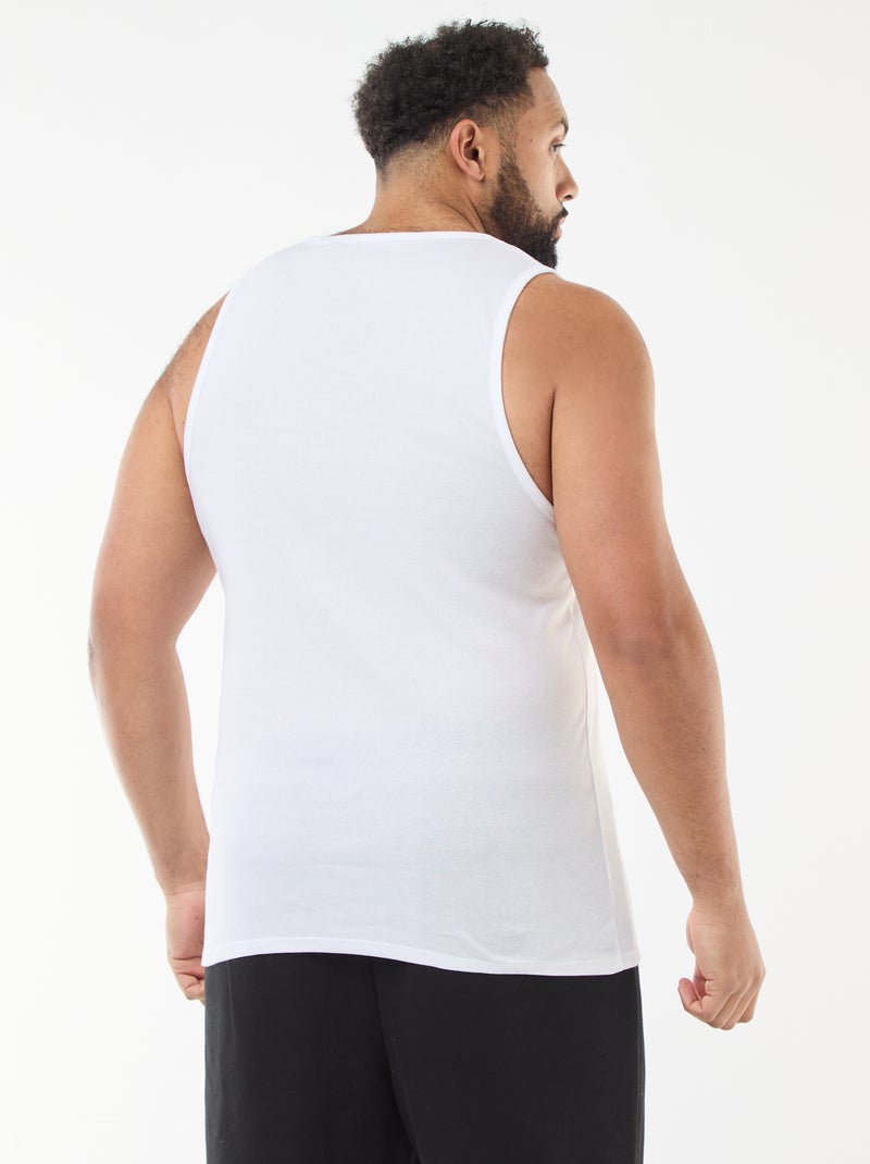 Lot de débardeur en maille jersey Blanc - Kiabi