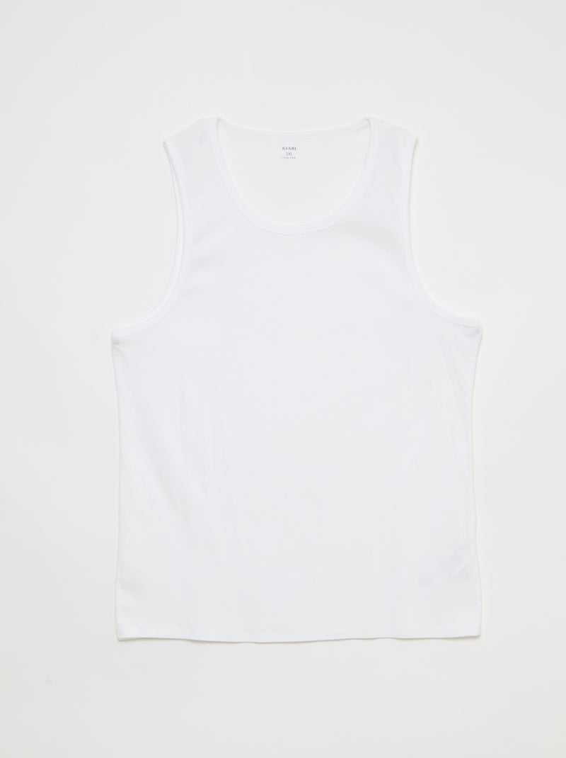 Lot de débardeur en maille jersey Blanc - Kiabi