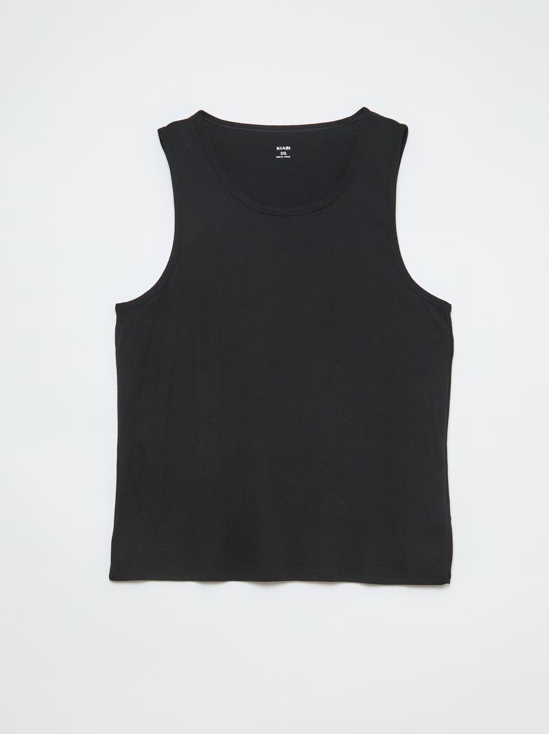 Lot de débardeur en maille jersey Noir - Kiabi