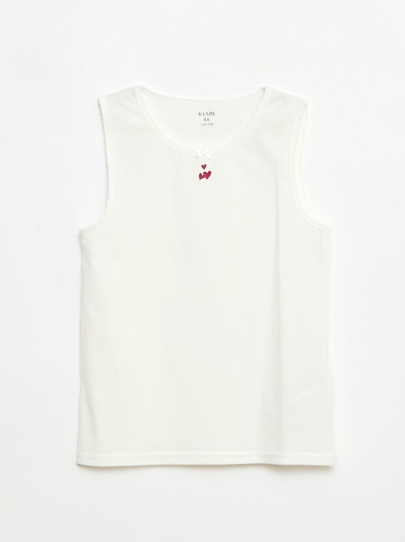 Lot de débardeurs à bretelles larges Blanc - Kiabi
