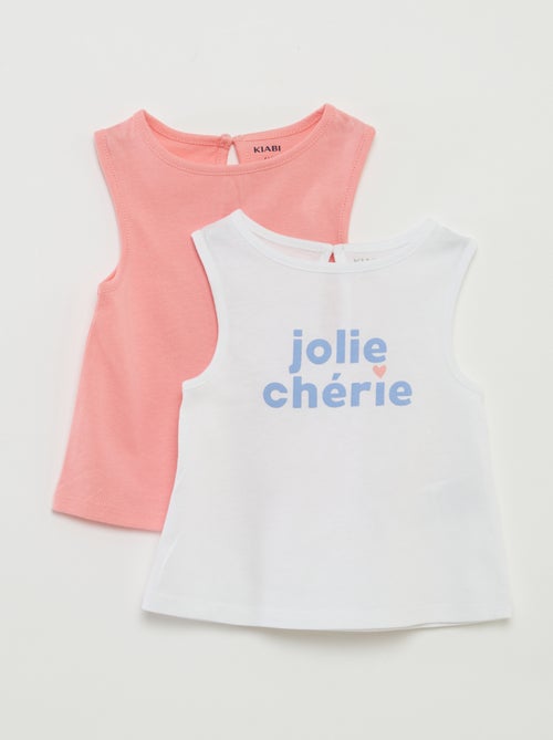 Lot de débardeurs à bretelles larges - Kiabi