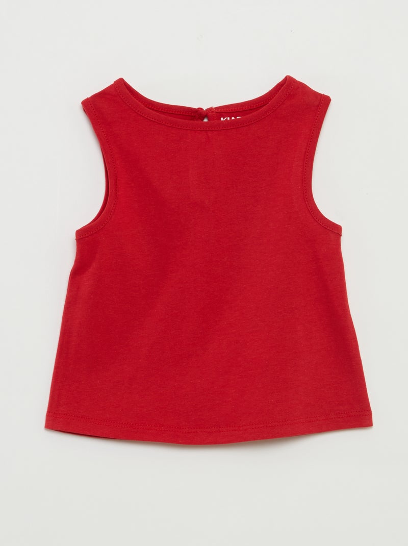 Lot de débardeurs à bretelles larges BLANC - Kiabi