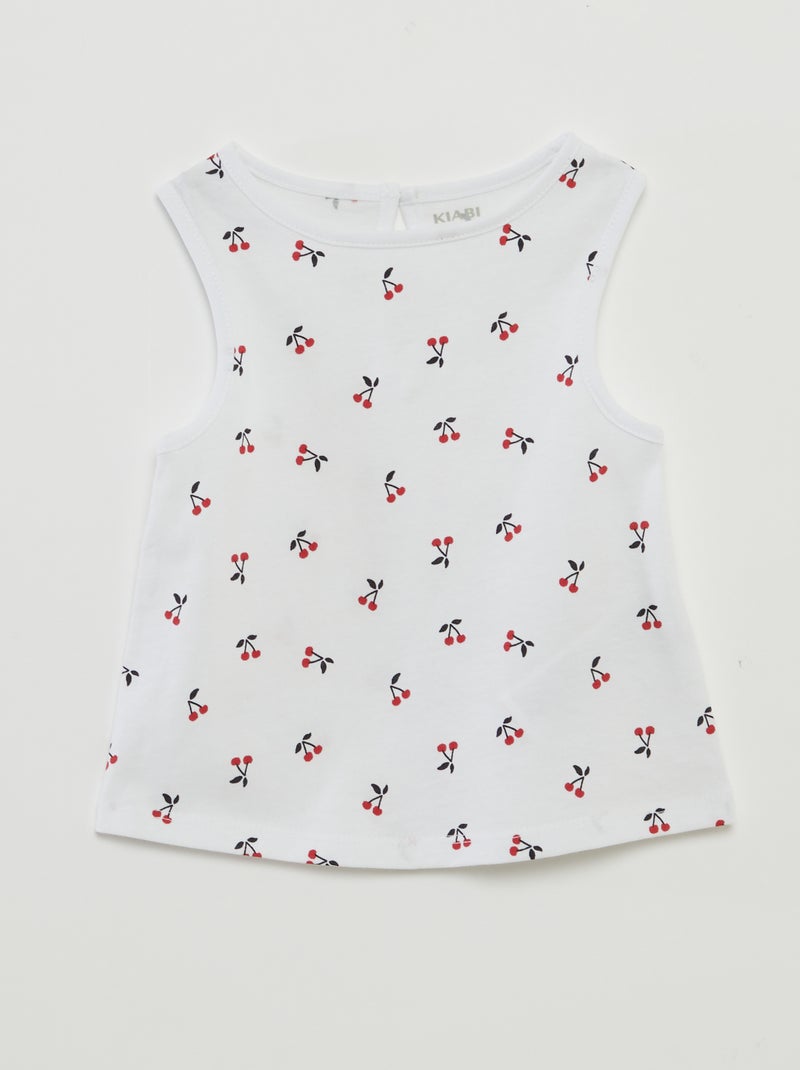 Lot de débardeurs à bretelles larges BLANC - Kiabi