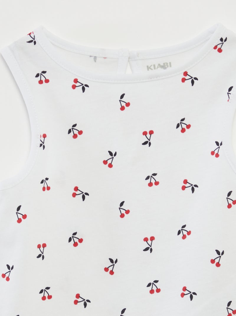 Lot de débardeurs à bretelles larges BLANC - Kiabi