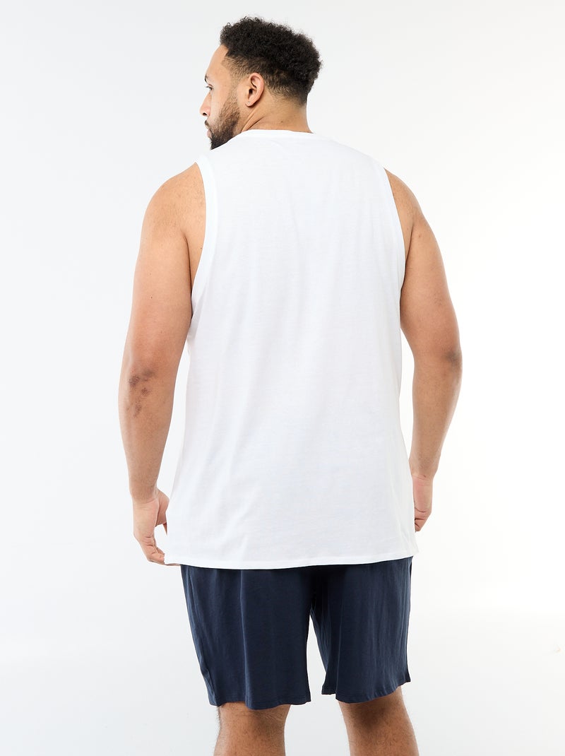 Lot de débardeurs en maille jersey Blanc - Kiabi