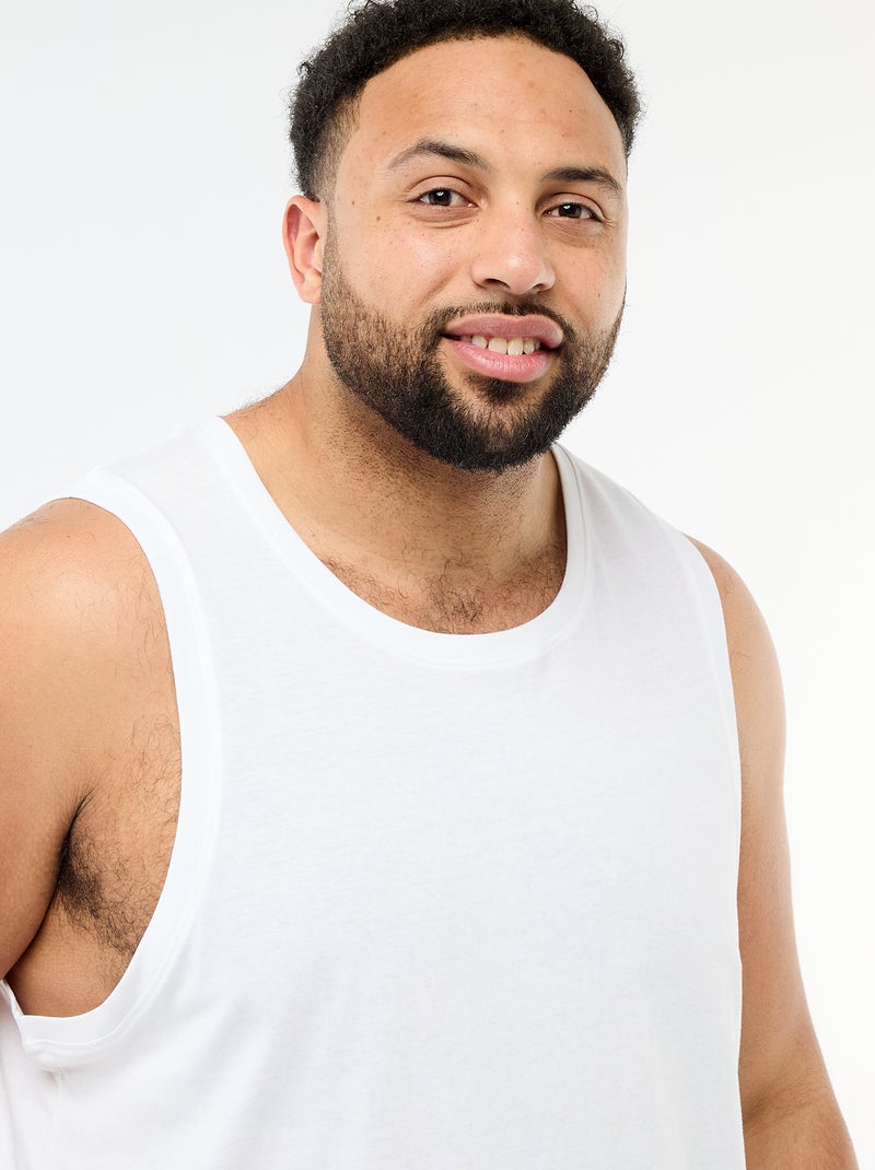 Lot de débardeurs en maille jersey Blanc - Kiabi