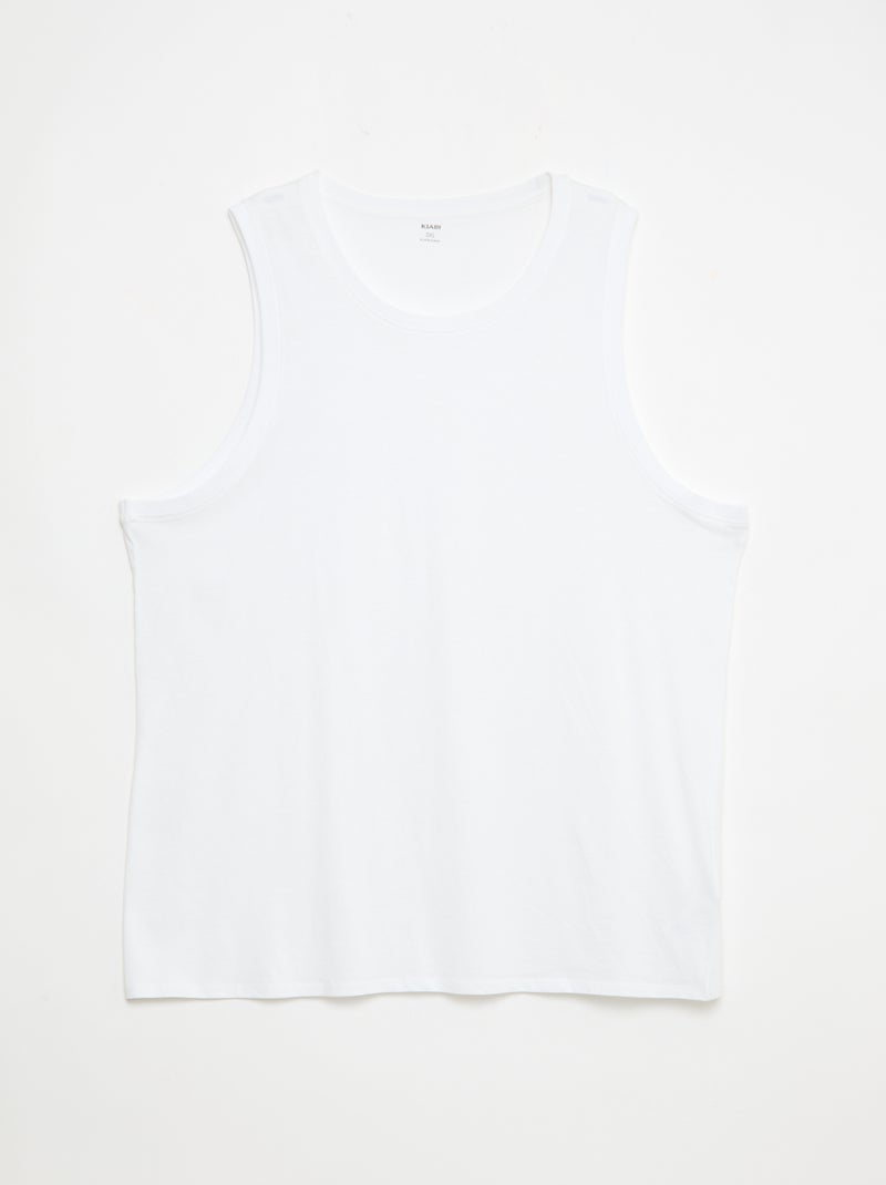 Lot de débardeurs en maille jersey Blanc - Kiabi