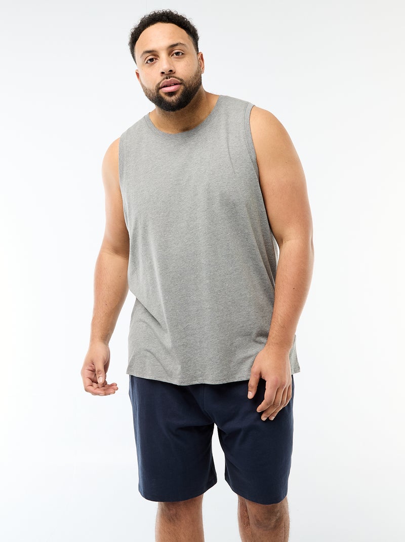 Lot de débardeurs en maille jersey Gris - Kiabi