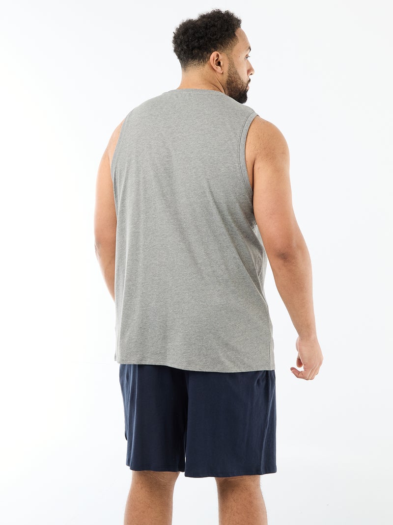 Lot de débardeurs en maille jersey Gris - Kiabi