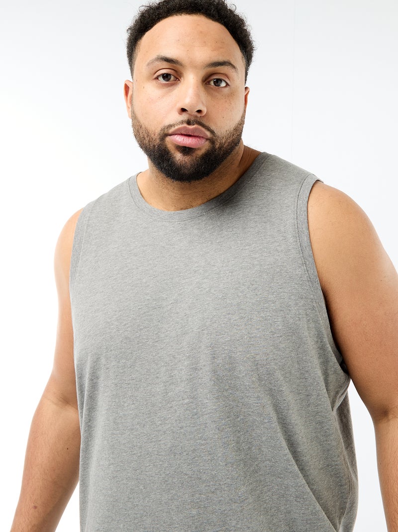 Lot de débardeurs en maille jersey Gris - Kiabi