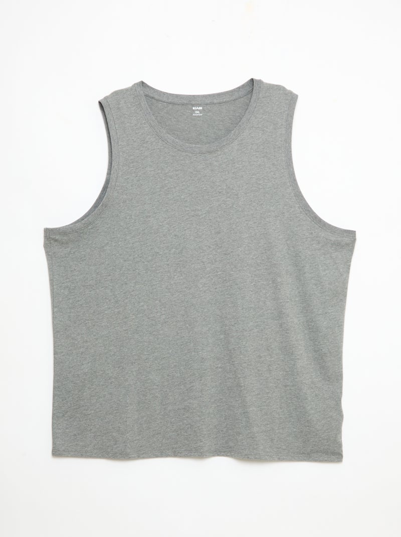 Lot de débardeurs en maille jersey Gris - Kiabi