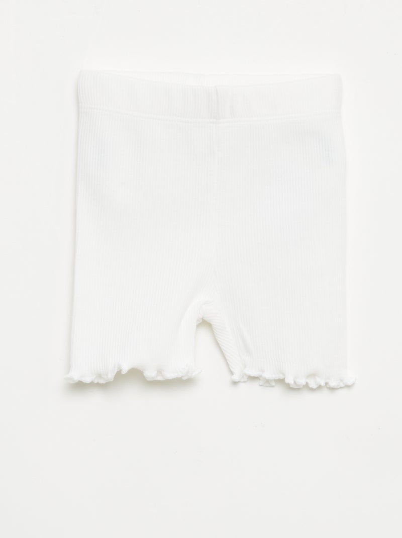 Lot de leggings côtelés - 2 pièces Blanc - Kiabi