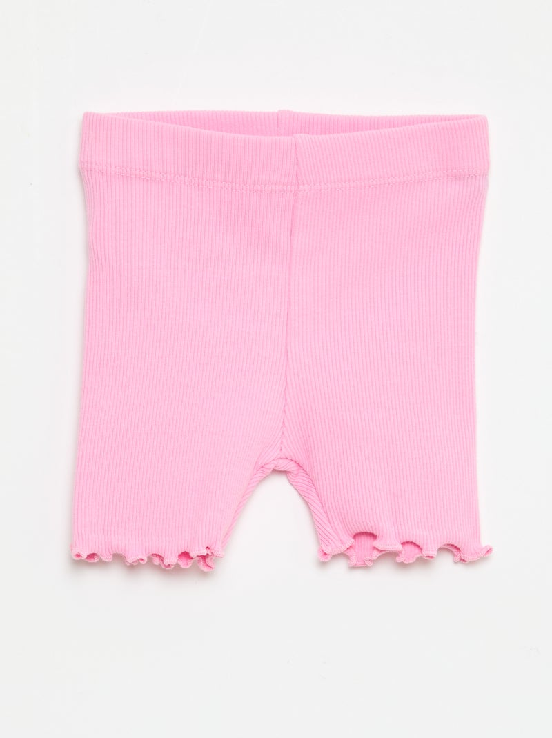 Lot de leggings côtelés - 2 pièces Jaune - Kiabi