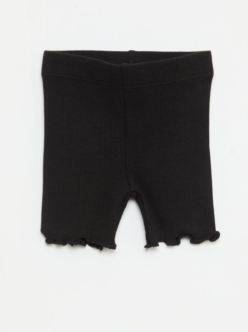 Lot de leggings côtelés - 2 pièces Noir - Kiabi