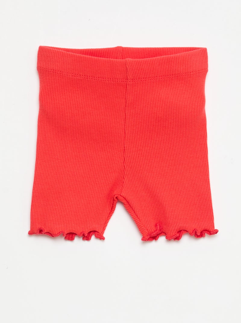 Lot de leggings côtelés - 2 pièces Rouge - Kiabi