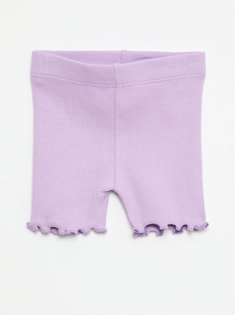 Lot de leggings côtelés - 2 pièces Violet - Kiabi