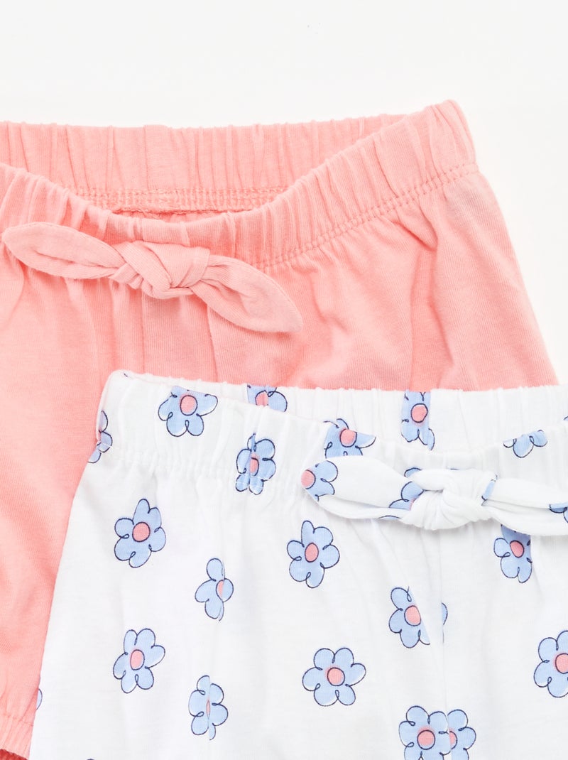 Lot de shorts avec nœuds - 2 pièces ROSE - Kiabi