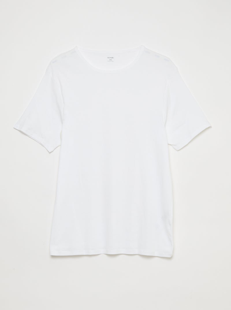 Lot de t-shirt en maille jersey - 2 pièces Blanc - Kiabi