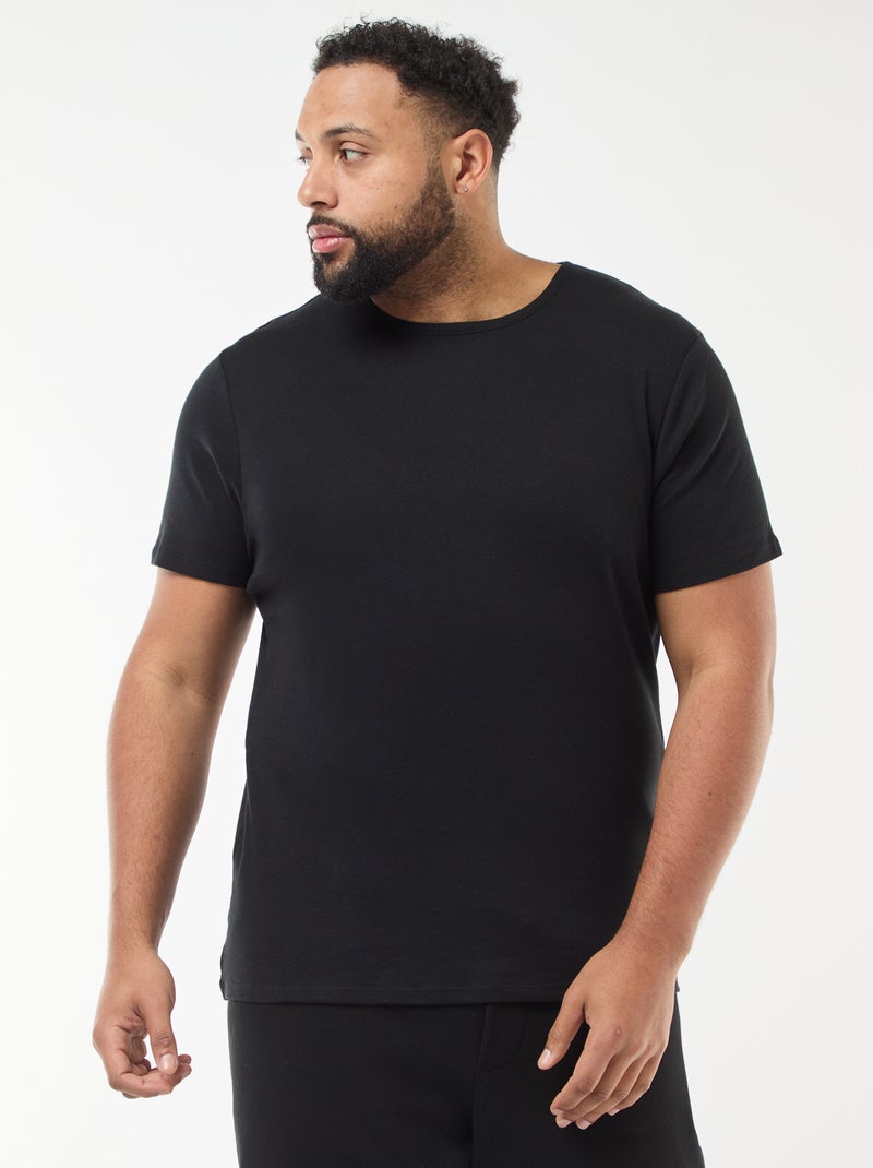 Lot de t-shirt en maille jersey - 2 pièces Noir - Kiabi