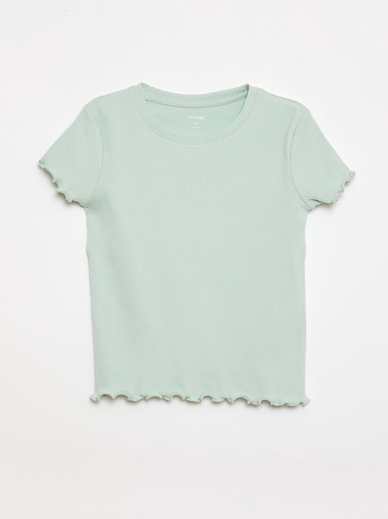 Lot de t-shirts côtelés - 2 pièces Blanc - Kiabi