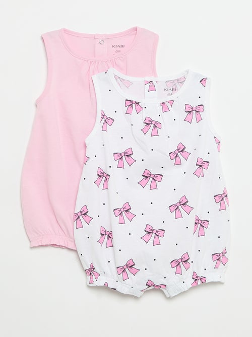 Lots de 2 barboteuses sans manches - Kiabi