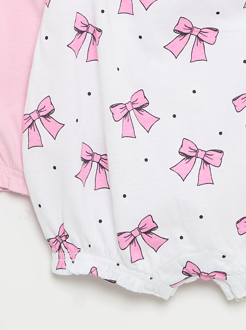 Lots de 2 barboteuses sans manches Blanc - Kiabi