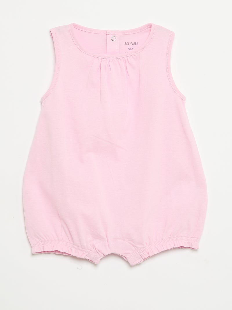 Lots de 2 barboteuses sans manches Blanc - Kiabi