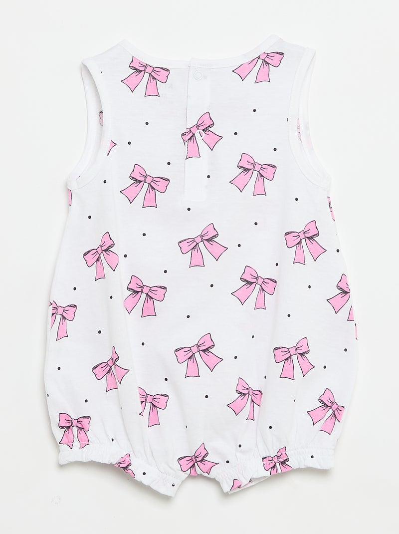 Lots de 2 barboteuses sans manches Blanc - Kiabi