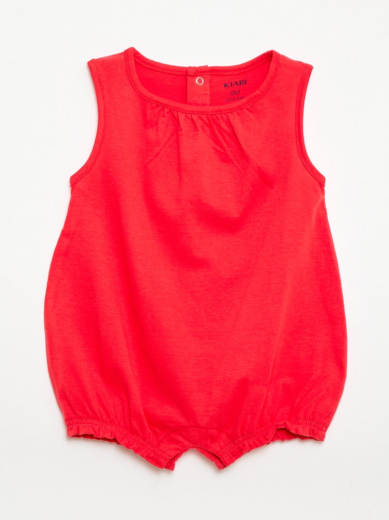 Lots de 2 barboteuses sans manches Rose - Kiabi