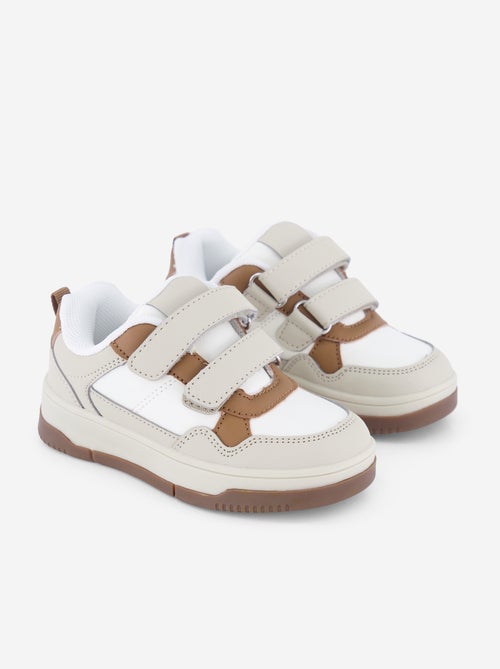Low-top faux leather sneakers - Kiabi