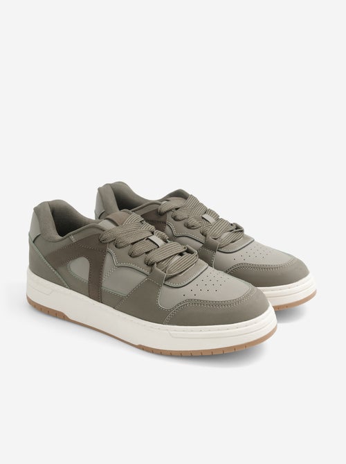 Low-top faux leather trainers - Kiabi