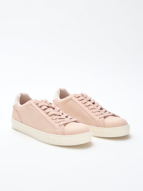 Low-Top Faux Suede Sneakers - Kiabi