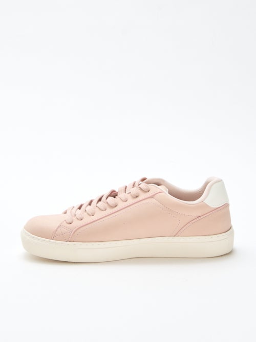 Low-Top Faux Suede Sneakers - Kiabi