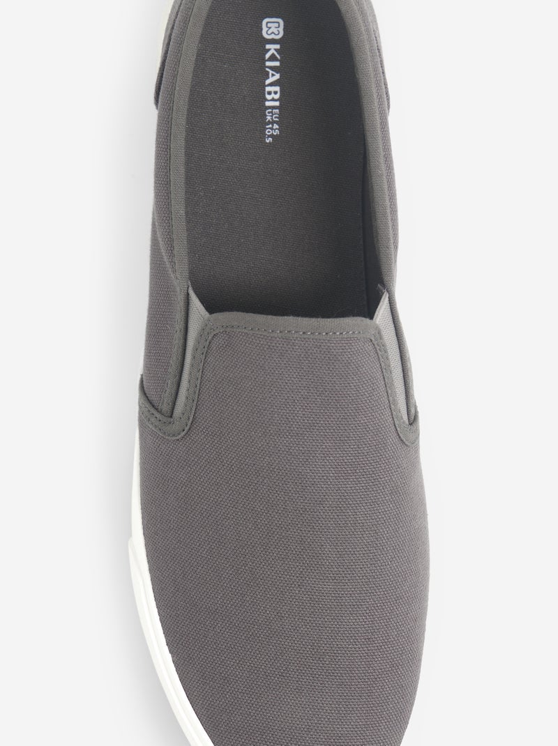 Low-top slip-on sneakers Grey - Kiabi