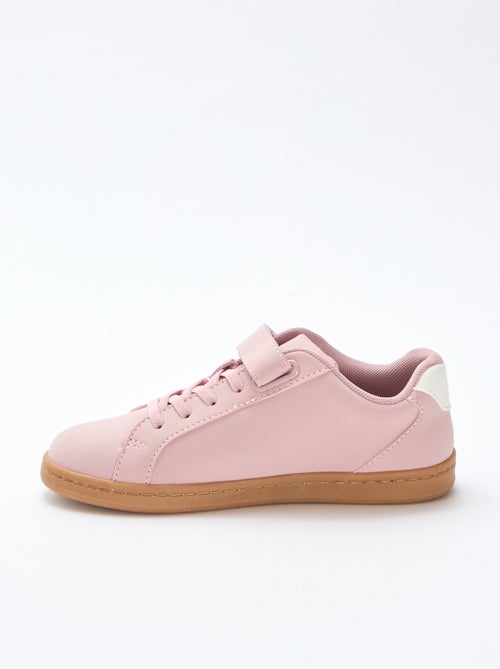 Low-Top-Sneakers aus Wildlederimitat mit Klettverschluss - Kiabi