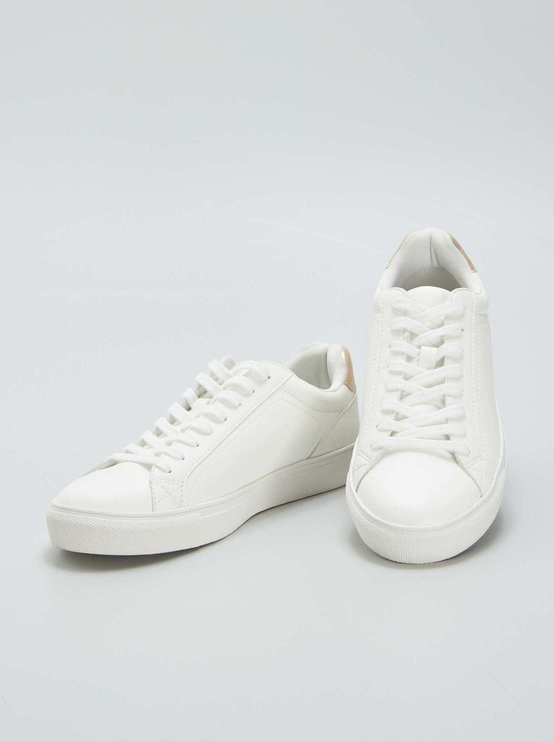 Low-top sneakers REAL WHITE - Kiabi