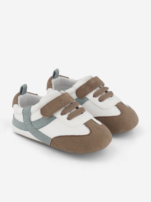 Low-top sneakers with hook-and-loop and lace fastening - Kiabi