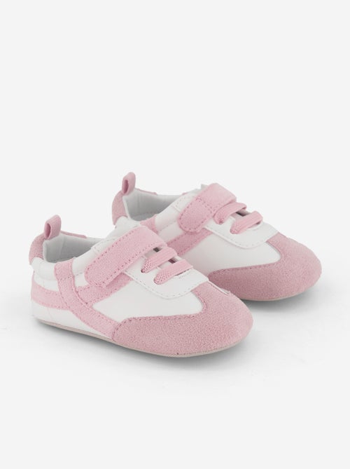 Low-top sneakers with hook-and-loop and lace fastening - Kiabi