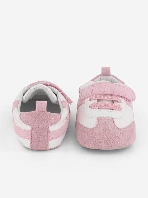 Low-top sneakers with hook-and-loop and lace fastening - Kiabi