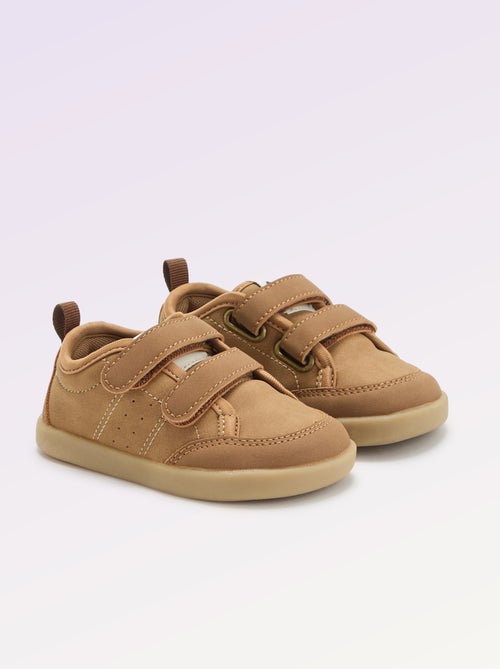 Low-top sneakers with hook-and-loop fastening - Kiabi